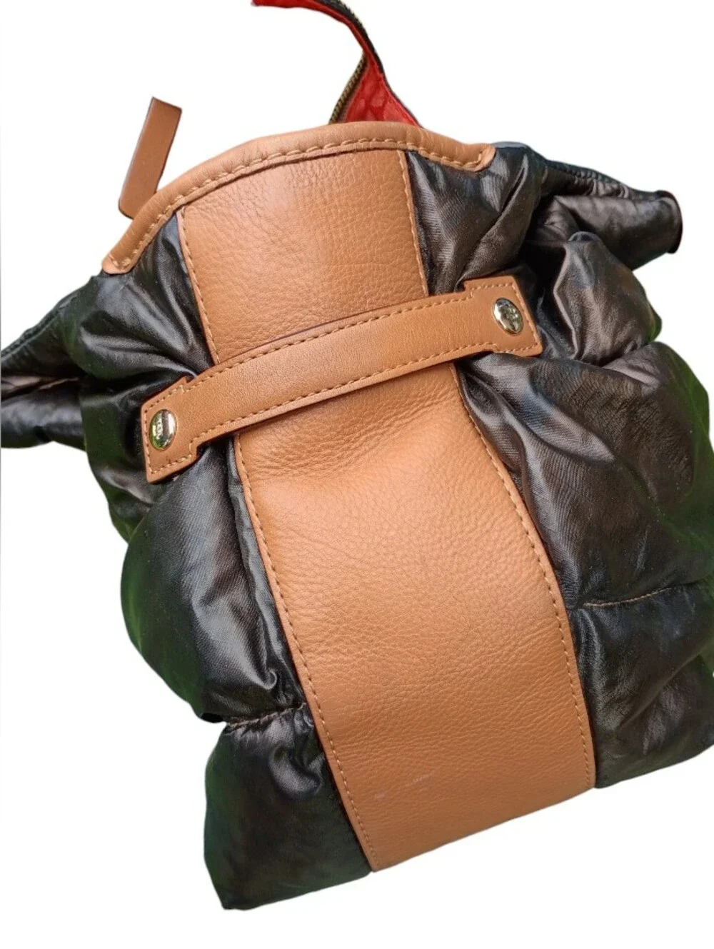 Kate Spade New York Charlie Snow Mass Quilted Puffer Shoulder Bag Bronze Leather